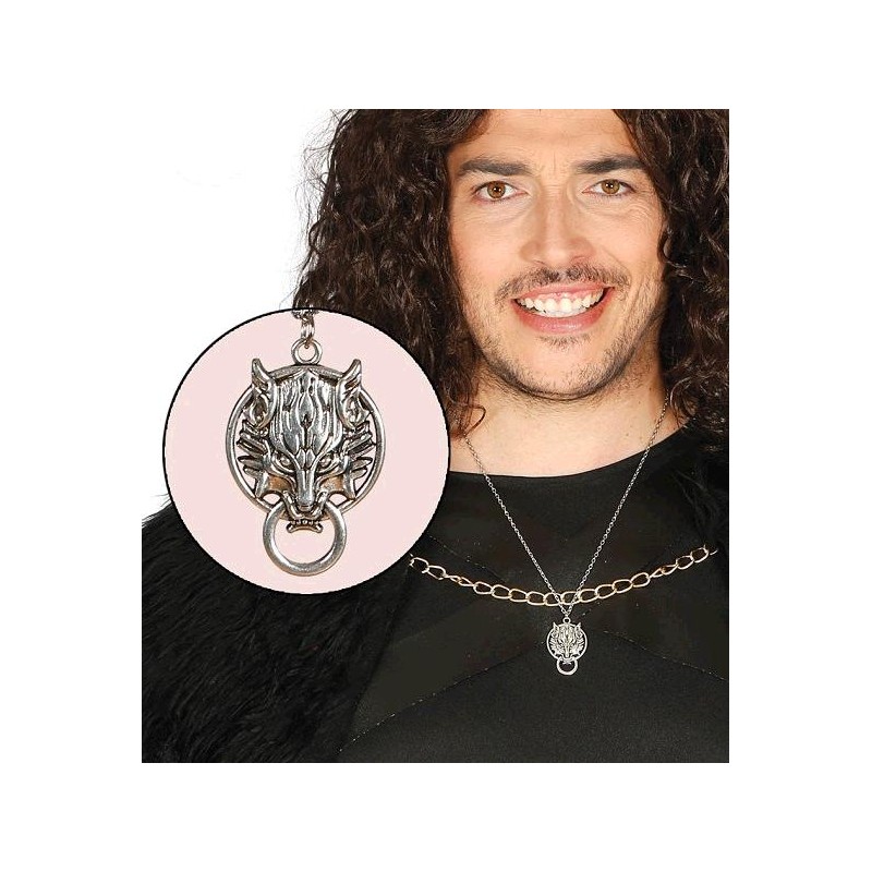 Colgante Lobo Plata 4 cm.