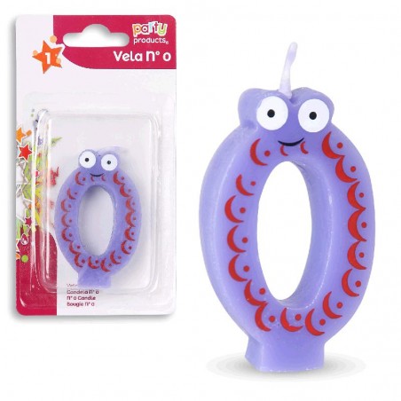 Vela multicolor con ojos Nº0