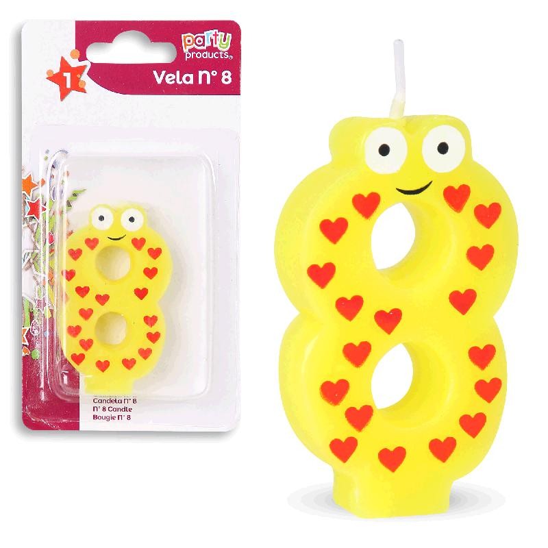 Vela Multicolor con ojos Nº8