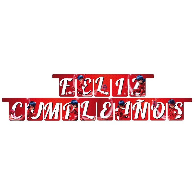 Guirnalda Feliz Cumpleaños Ladybug
