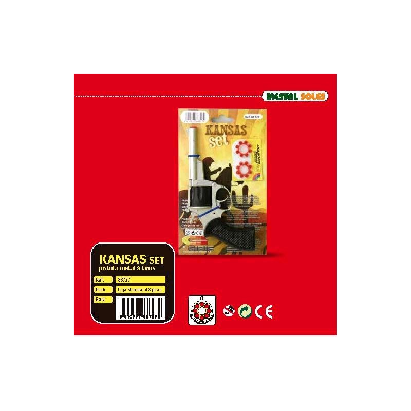 Pistola Metal Vaquero+ Pistones 8 Tiros