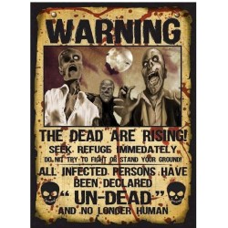 Cartel Warning Decoración Hallowen