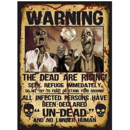Cartel Warning Decoración...
