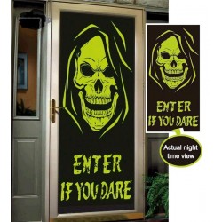 Calavera Fluor Decoración 75 x150 cm.