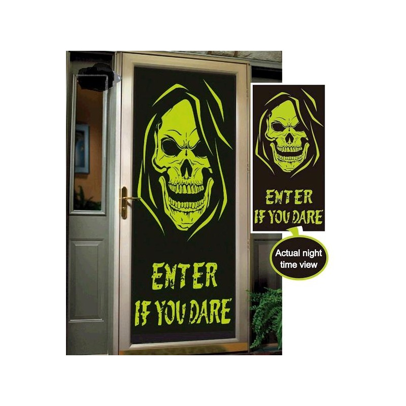 Calavera Fluor Decoración 75 x150 cm.