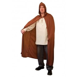 Capa  Marron Con Capucha 140 cm.