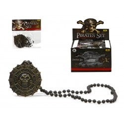 Collar de Pirata con Medallón - Accesorio para Disfraces y Fiestas Temáticas