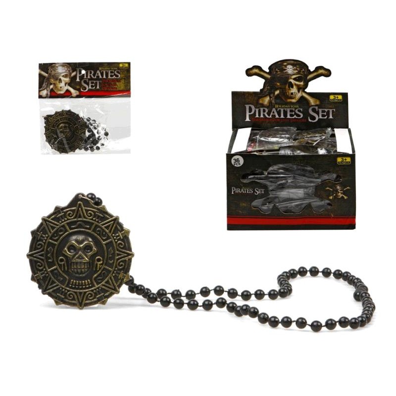 Collar de Pirata con Medallón - Accesorio para Disfraces y Fiestas Temáticas