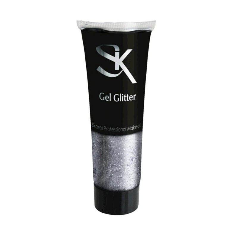 Glitter Gel Plata en Tubo de 30 ml.