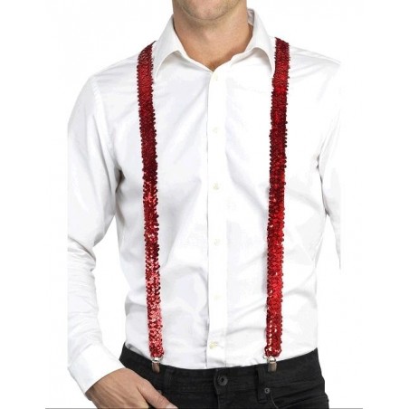 Tirantes Rojos con Lentejuelas