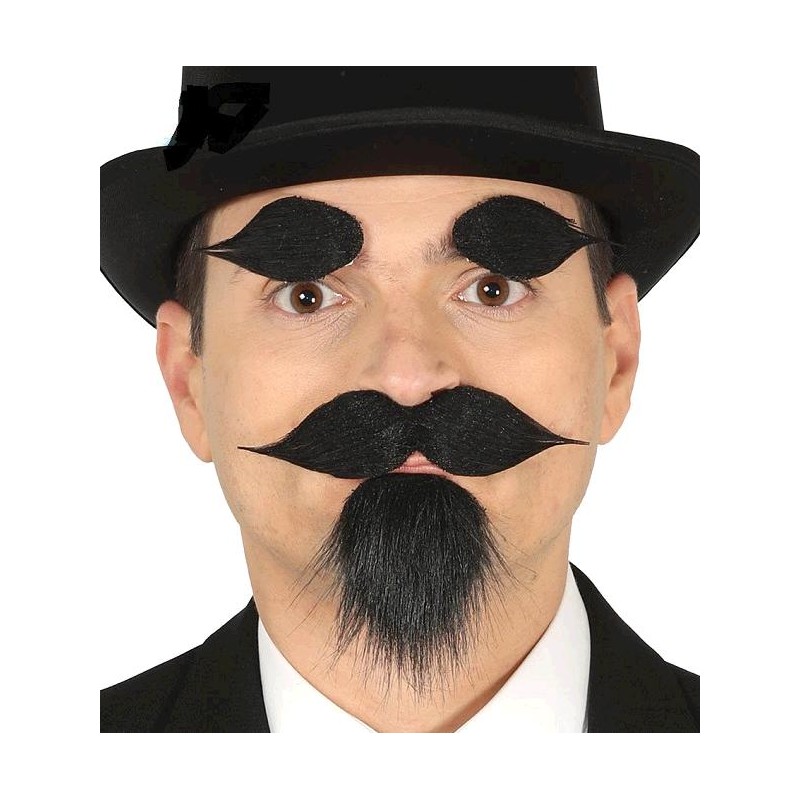 Perilla,Bigote y Cejas con Adhesivo