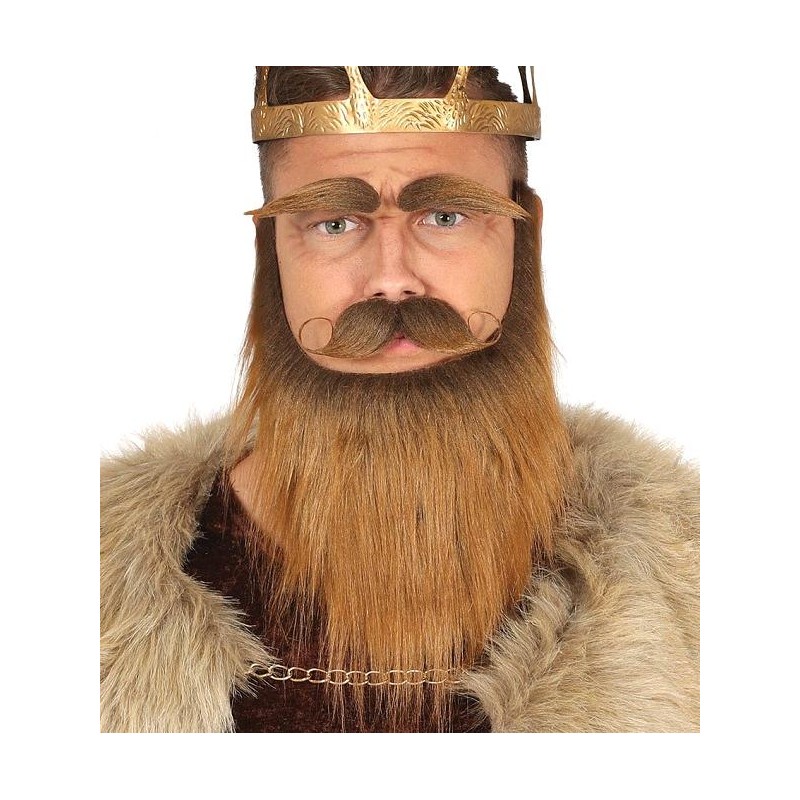 Barba,Bigote y Cejas Castañas