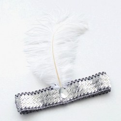 Cinta Charlestón Pluma Blanca