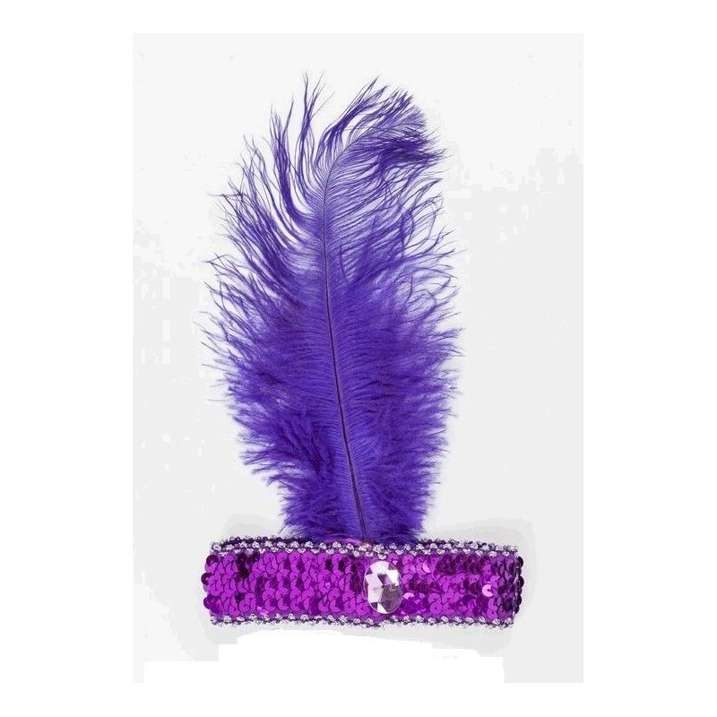 Cinta Charlestón Pluma Violeta