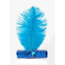 Cinta Charlestón Pluma Azul