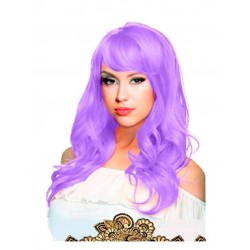 Peluca Ondas Flequillo Violeta