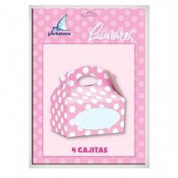 Cajitas con Lunares Rosa 6 unid.