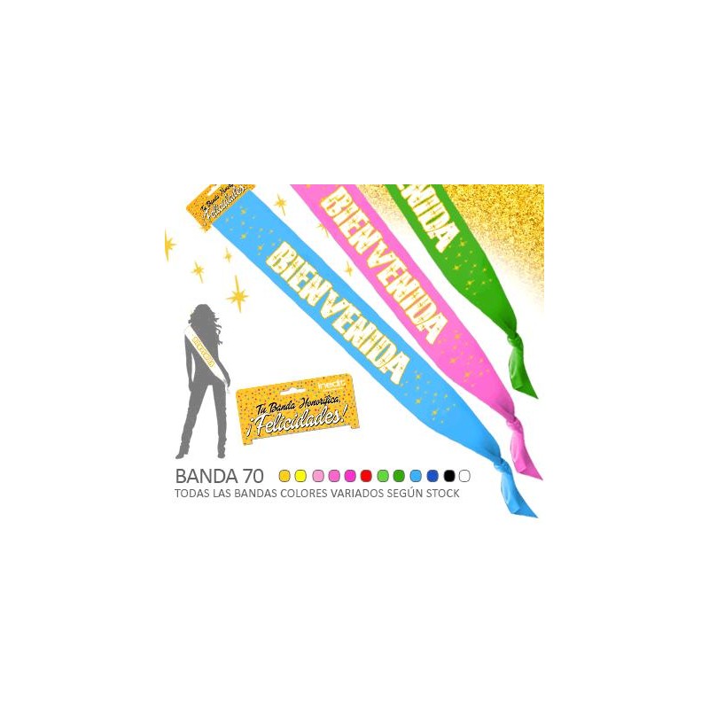 Banda Bienvenida (Purp.) 70 mm.