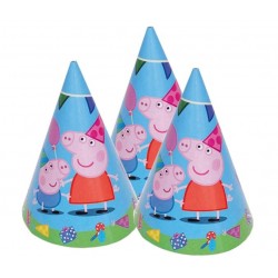 SOMBREROS DE PEPPA PIG BOLSA 6 UNID.