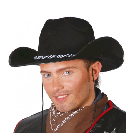Sombrero Vaquero Negro Fieltro