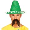 Sombrero Mejicano Verde Paja 30 cm.