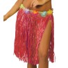 Falda Hawaiana Color Rojo 45 cm.