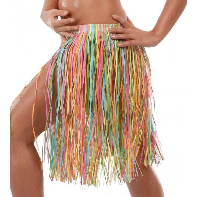 Falda Hawaiana Multicolor 45 cm