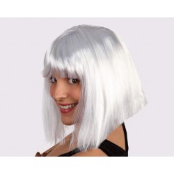 Peluca Blanca con Flequillo