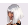 Peluca Blanca con Flequillo