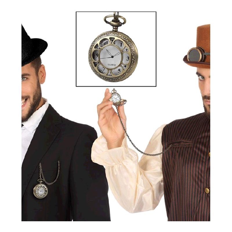Reloj de Steampunk con Cadena