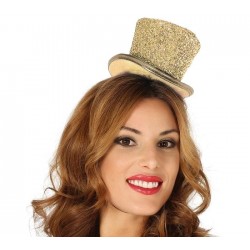 Chistera Dorada Mini con diadema