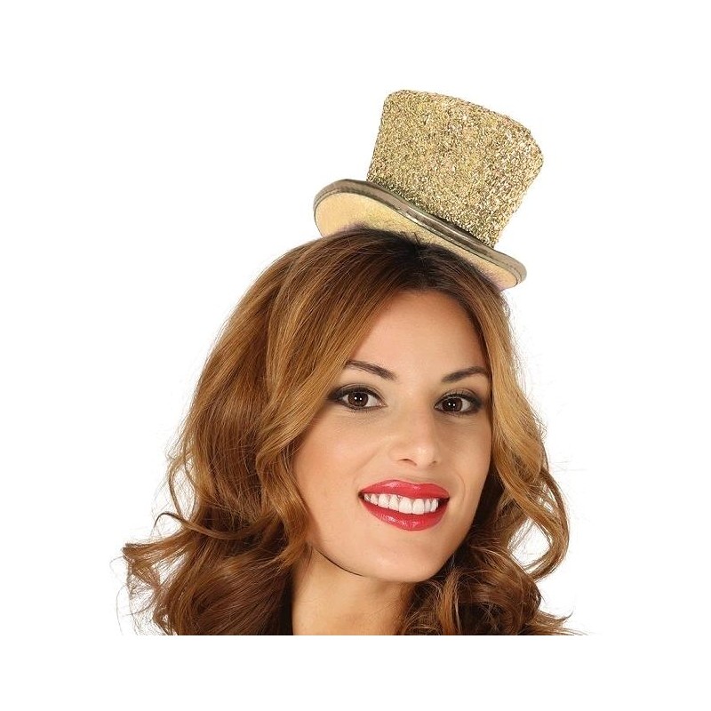 Chistera Dorada Mini con diadema