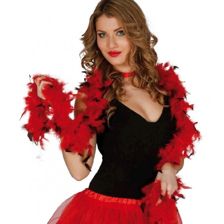 Boa Roja con Puntas Negras