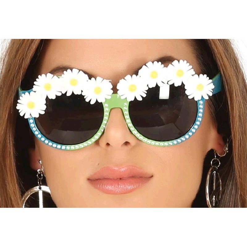 Gafas Verdes con Margaritas