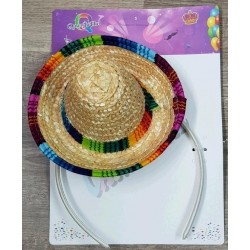 Sombrero Mini Mejicano con Diadema