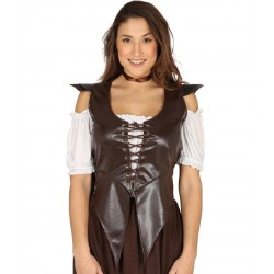 Chaleco Marrón Medieval para mujer