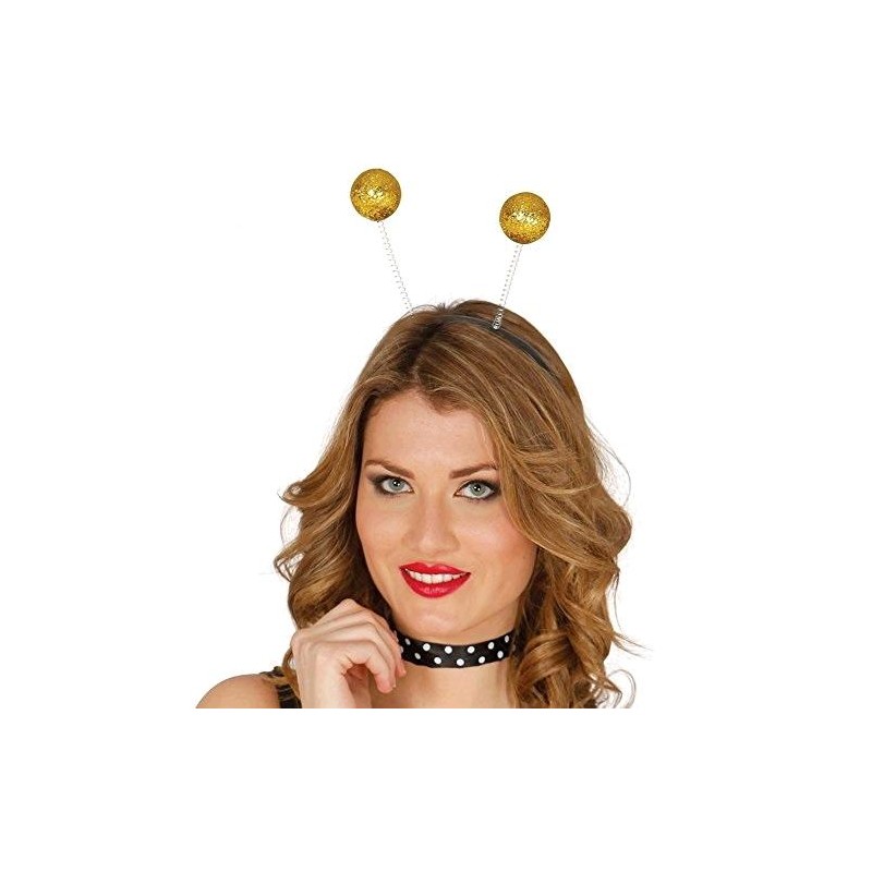 Diadema Bolas Oro Purpurina