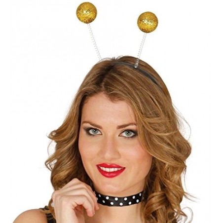 Diadema Bolas Oro Purpurina