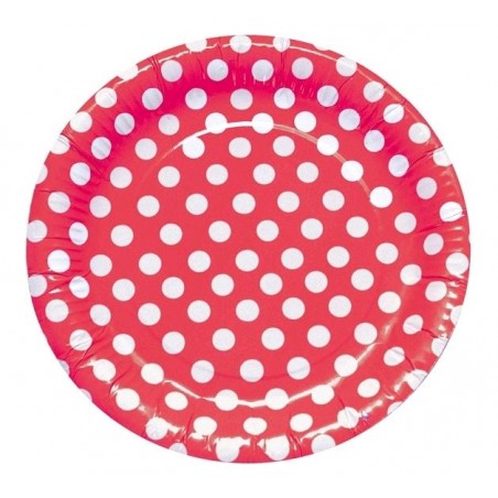 Platos 8 Unid. Rojos...