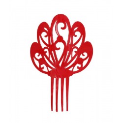 Peineta Roja Sevillana Grande