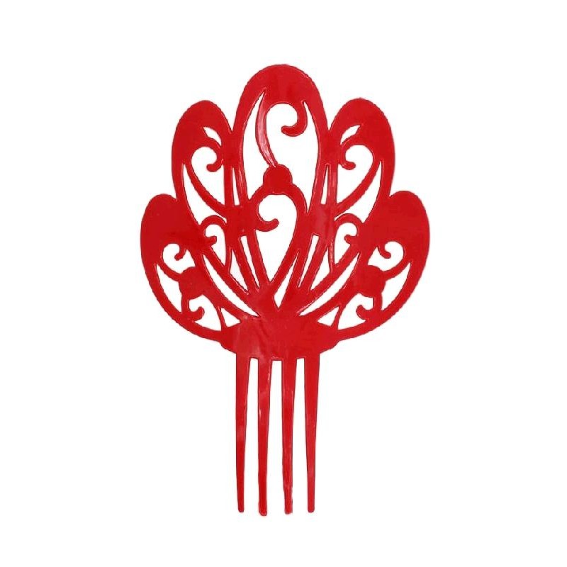 Peineta Roja Sevillana Grande