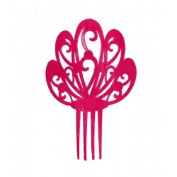 Peineta Fucsia Sevillana Grande