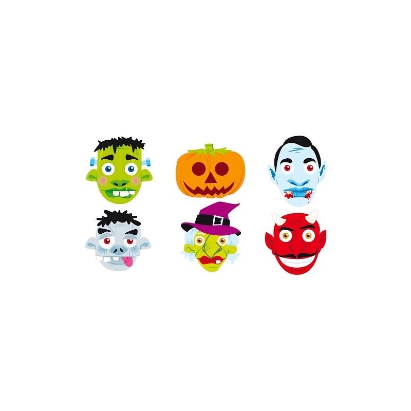 CARETA CARTON HALLOWEN 6 UNID.