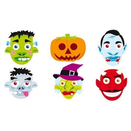 CARETA CARTON HALLOWEN 6 UNID.