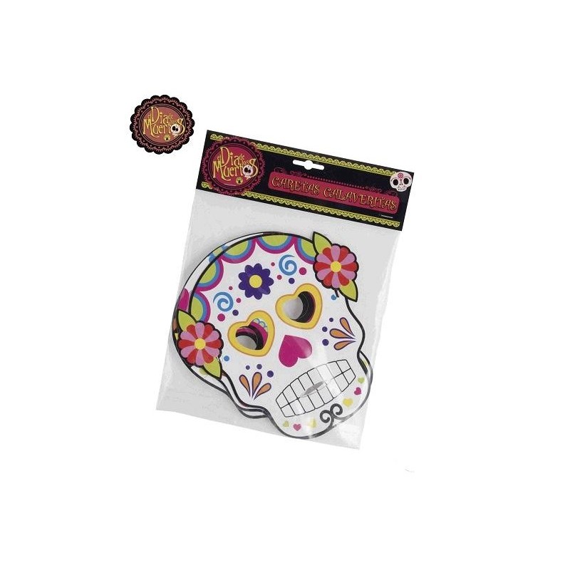 MÁSCARAS CALAVERAS CARTON 3 UNID.
