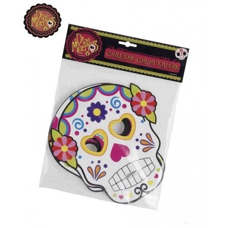 MÁSCARAS CALAVERAS CARTON 3...