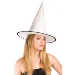 SOMBRERO BRUJA CHAROL BLANCO