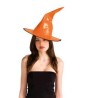 SOMBRERO BRUJA CHAROL NARANJA