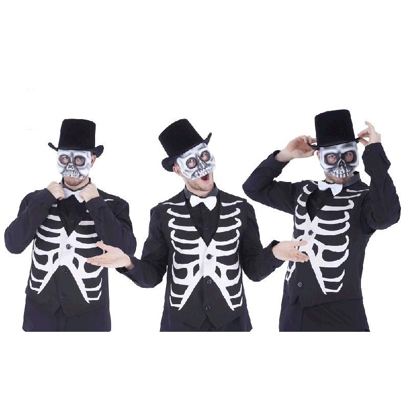 Máscara de  Esqueleto Media Cara