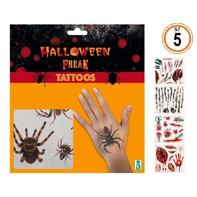 Tatuajes 5 Surtidos para Hallowen